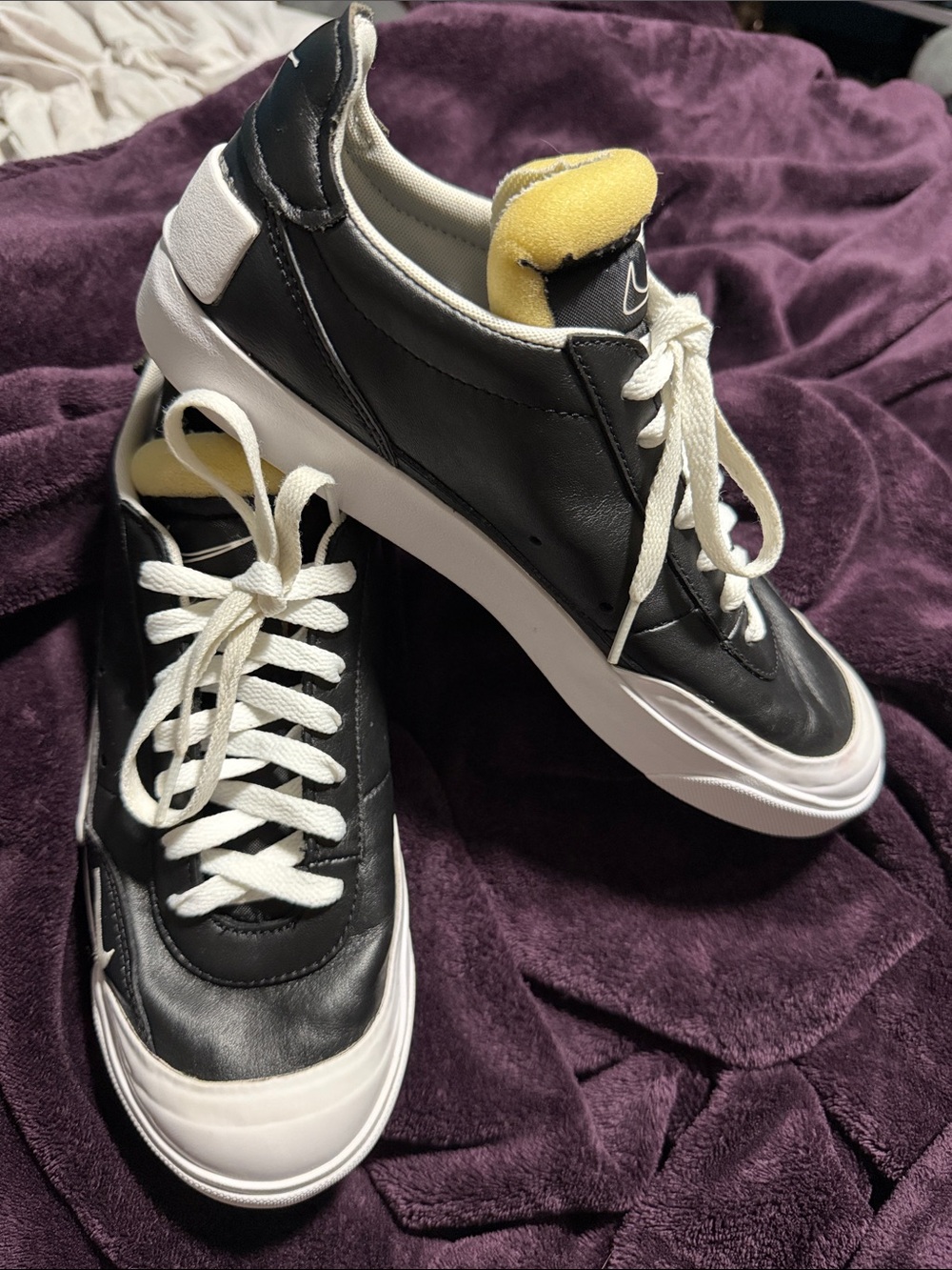Nike Drop-Type Premium Men’s Size 8 Black/White Leather Sneakers